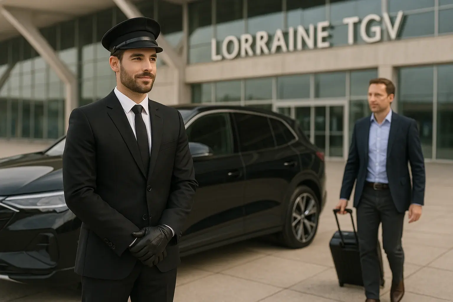 Chauffeur VTC premium à Metz pour navette Gare Lorraine TGV